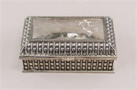 Silver-plated Jewelry Box with Mirror-Like Finish