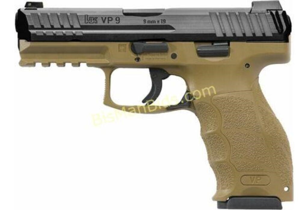 HK VP9 STRIKER FIRED 9MM 4.09" BBL 2-10RD FDE<