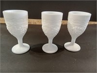 Three Milk Glass Egg Cups