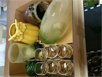 Box of shipping glasses and vases