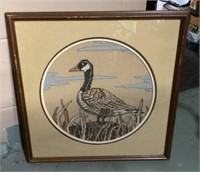Cross stitch duck art