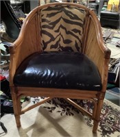 Animal print arm chair