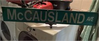 42" McCausland Ave double-sided street sign