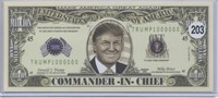 Donald Trump Commander in Chief Novelty Note