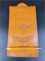Australian Leather "Leave a note" Notepad Cover