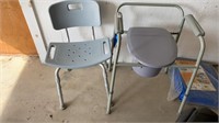 Pair of commode assistance chairs