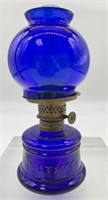 Cobalt Blue Glass Nutmeg Oil Lamp