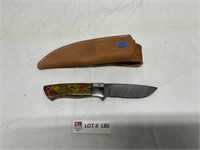 T.W. Dowing knife with Damascus blade