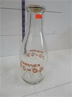 Hanover Co-op milk bottle, quart