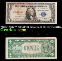 **Star Note** 1935F $1 Blue Seal Silver Certificat