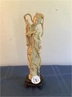 Tall Asian Figure on Rosewood Stand