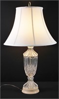 Vintage Crystal Base Table Lamp - 31"h