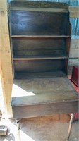EARLY PINE LIFT-TOP DESK WITH TOP SHELF