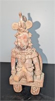 Vintage Warror Sitting Pottery Figure