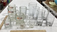 Glassware lot w/A & W mugs