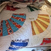 Handmade fan quilt