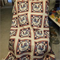 Handmade rooster quilt