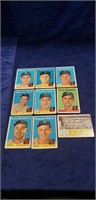 (9) 1958 Topps Baseball Cards