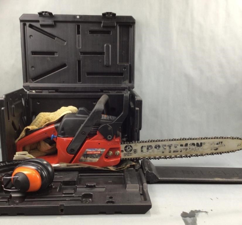 Craftsman 18” 42cc chainsaw with box leaks