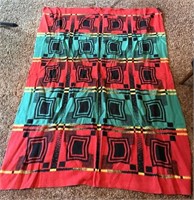 1960-70's Wool Tribal Print Blanket