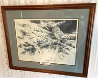 Signed LE Lithograph, Thomas O'Grady "Snow Watch"