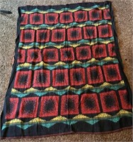 1960-70's Wool Tribal Print Blanket