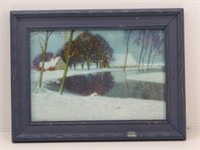 Wood Framed Print "Winter" By Hecker