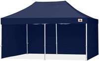 10x20 Pop Up Commercial Tent with Walls, Navy Blue