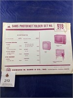 Vintage Sams Photofact Folder No 918 TVs