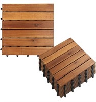 Wood interlocking deck tiles