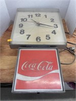 Vintage coca cola lighted clock