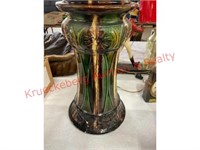 Majolica Jardiniere & Pedestal Planter