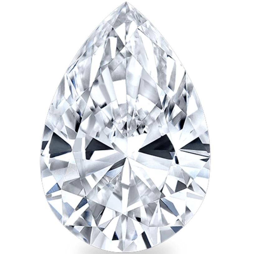 1.00 Carat Pear Diamond Moissanite GRA Certified