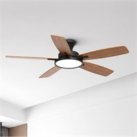 TALOYA 52 inch Ceiling Fans with Lights Ultra Sile