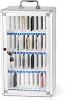 Ozzptuu 36 Slots Alloy Pocket Chart Cabinet