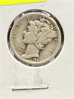 Mercury Head 90% Silver Dime 1941-D