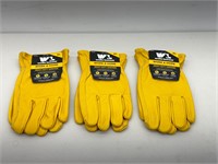 3 pairs XL Working Gloves