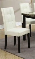 Cream Faux Leather Dining Chair