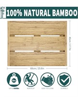 Wide Plank Heavy Bamboo Mat, Sturdy/Non-Slip