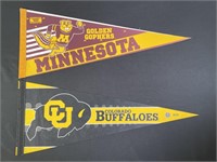 Minnesota, Colorado NCAA Football Pennants (2)