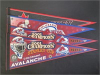 CO. Rockies '01 Stanley Cup Champs Pennants (4)
