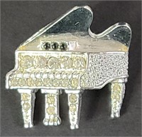 Rhinestone Piano Brooch