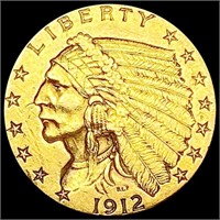 1912 $2.50 Gold Quarter Eagle CLOSELY