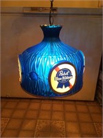 Pabst Blue Ribbon Hanging Lighted Beer Lamp