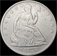 1875-CC Seated Liberty Half Dollar CLOSELY