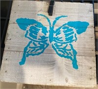 Wooden 6x6 Western Decor with Butterfly