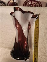 Vintage Unmarked Elegant Glass Vase