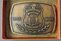 50TH ANNIVERSARY MD STATE POLICE BELT BUCKLE