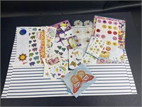 Mixed Vintage Sticker Lot + Juicy Couture Folder
