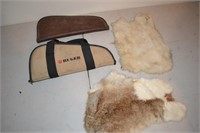 Two Gun Bags, Two Rabbit Pelts